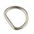 Anneau en D soudé 25x21x4 mm - Nickelé Anneau en D soudé 25x21x4 mm - Nickelé