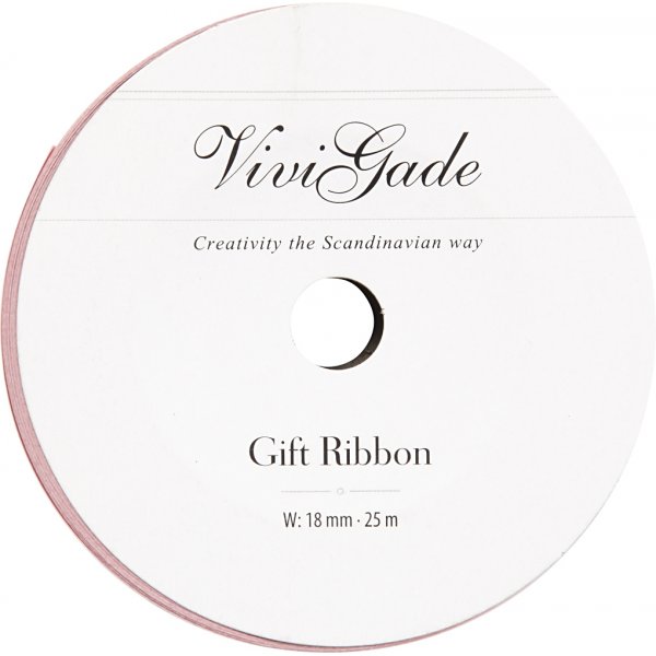 Ruban cadeau - rouge clair - mat - 25 m