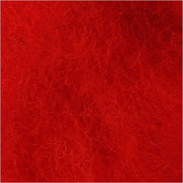 Laine cardée - rouge - 100 g