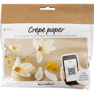 Mini Kit DIY Papier Crêpe - Branche de Magnolia Mini Kit DIY Papier Crêpe - Branche de Magnolia