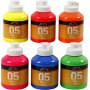 Peinture scolaire - Acrylique - Non - couleurs non - 6 x 500 ml