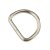 Anneau en D soudé 20x14x3 mm - Nickelé Anneau en D soudé 20x14x3 mm - Nickelé