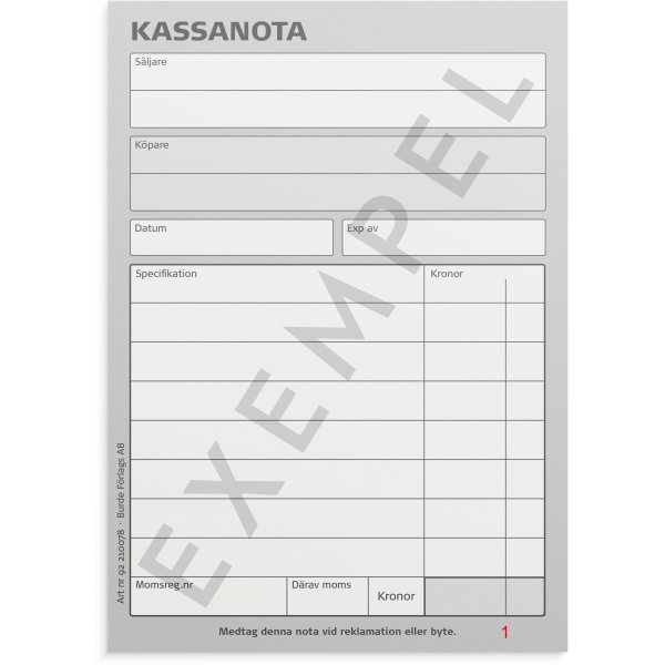 Reçu - A6 numéroté Reçu - A6 numéroté