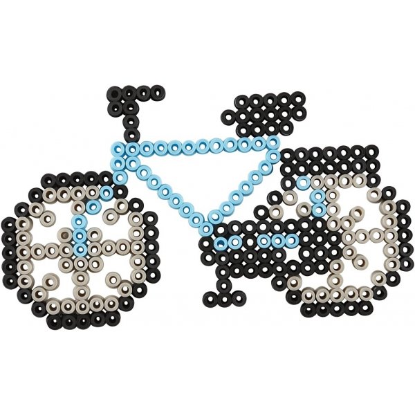 Assiettes perles - voiture - avion - bateau - tracteur - bus et vlo - 6 pcs