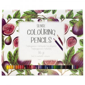 Crayons de couleur Sense - 36 crayons, dont 6 couleurs métallisées Crayons de couleur Sense - 36 crayons, dont 6 couleurs métallisées