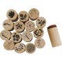 Set de tampons Deco Art - fleurs et feuilles - 15 pcs