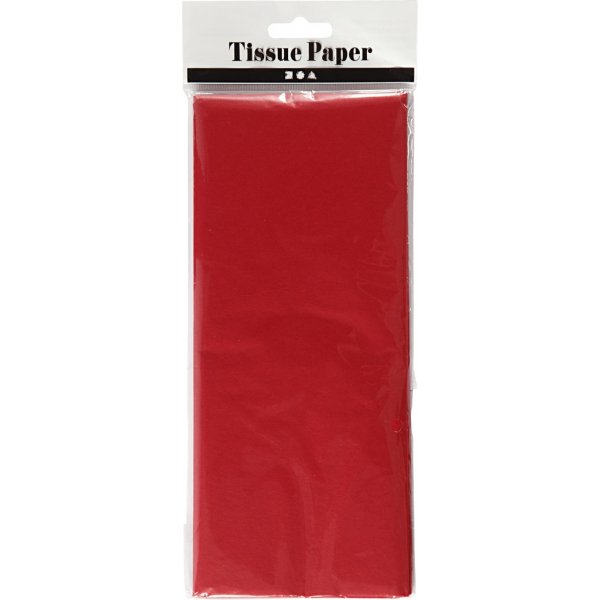 Papier de soie - rouge - 50 x 70 cm - 14 g -10 feuilles