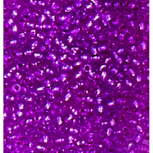 Rocailles doubles argent - violet
