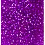 Rocailles doubles argent - violet