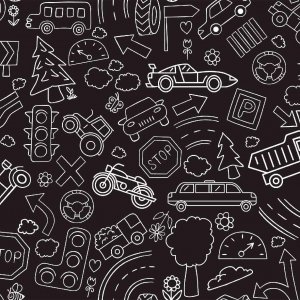 Toile cirée PVC Griffel voiture - Noir Toile cirée PVC Griffel voiture - Noir