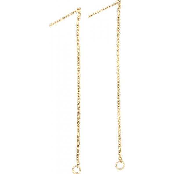 Boucles d'oreilles avec chane - plaqu or - 2 pcs