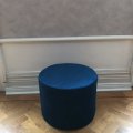 Image client Velours polyester 150 cm - Bleu foncé