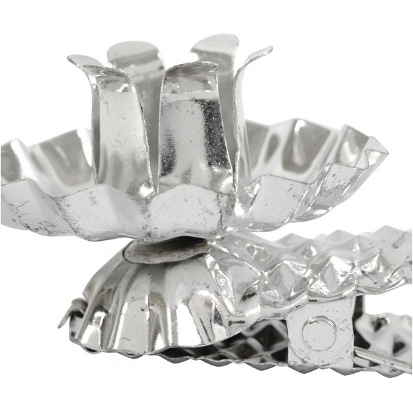 Clips lumineux - argents - 40 mm - 8 pcs