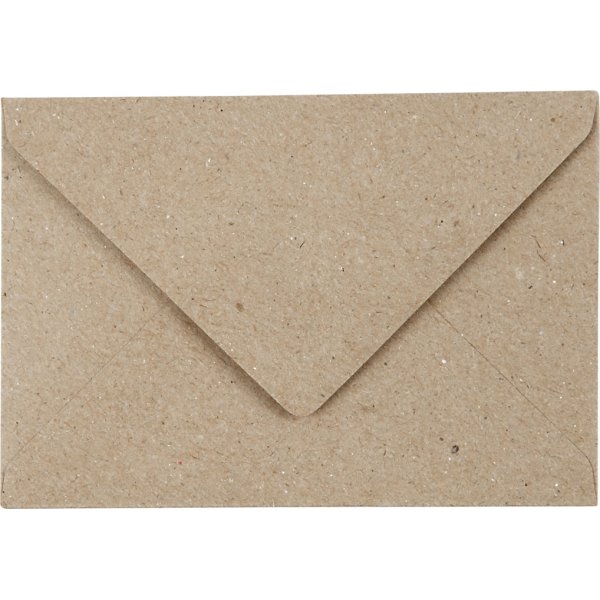 Enveloppe recycle - naturel - 7,8 x 11,5 cm - 50 pcs
