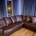 Image client Tissu d'ameublement Vinyle / Cuir Artificiel Marron - 140 cm