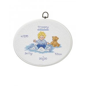 Kit de broderie Thème de naissance - Garçon Kit de broderie Thème de naissance - Garçon