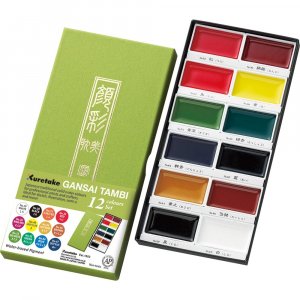 Peinture aquarelle Gansai Tambi 12 couleurs - Set I Peinture aquarelle Gansai Tambi 12 couleurs - Set I