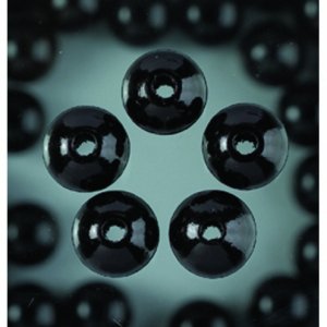 Perles en bois - noir Perles en bois - noir