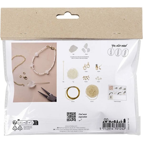 Mini Kit DIY Bijoux, Bracelet en cristal de roche Mini Kit DIY Bijoux, Bracelet en cristal de roche