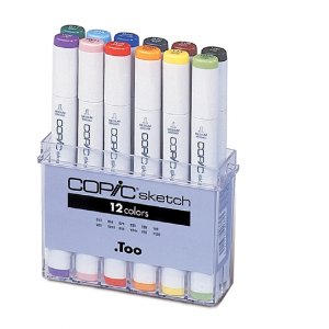 Ensemble Copic Sketch - 12 stylos - Basique Ensemble Copic Sketch - 12 stylos - Basique