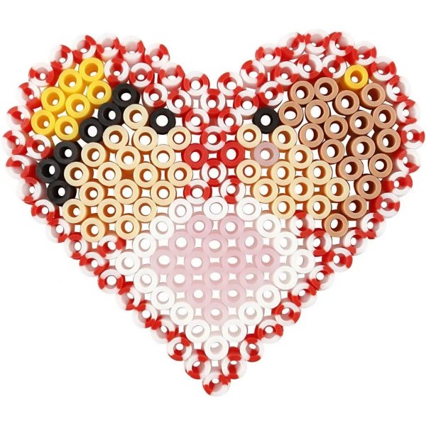 Assiettes perles - Ovale, coeur, hexagonal, cercle, carr, toile - 7x7,5-10,5x9,5 cm - 6 pcs