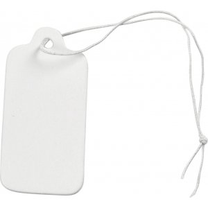 Etiquettes en carton fort - 15 x 30 mm - blanc - 100 pcs Etiquettes en carton fort - 15 x 30 mm - blanc - 100 pcs