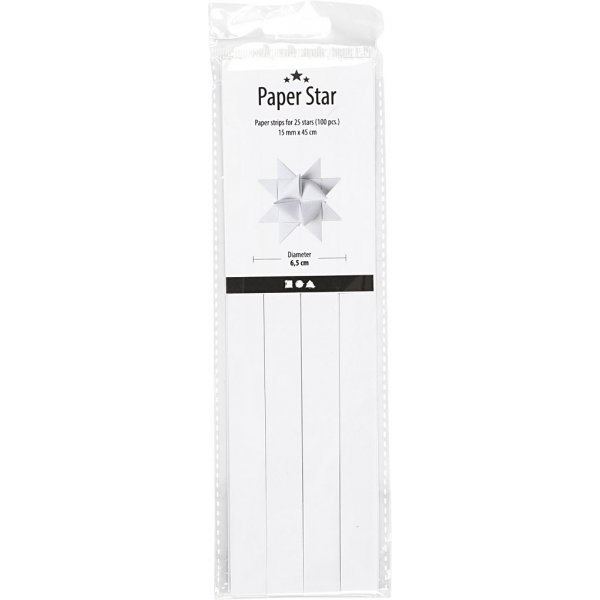 Bandes toiles - blanc - 6,5 cm - 100 bandes