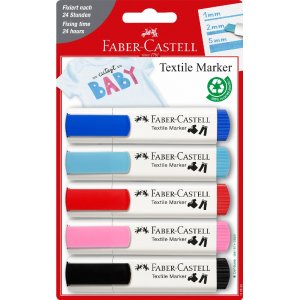 Feutres textiles 5 couleurs - Pastel Feutres textiles 5 couleurs - Pastel