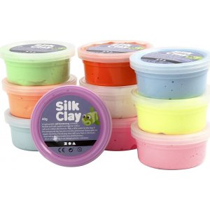 Silk Clay® - couleurs mélangées - Basic 2 - 10 x 40 g Silk Clay® - couleurs mélangées - Basic 2 - 10 x 40 g