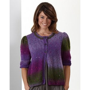 Patron tricot - Cardigan tricoté à manches bouffantes Patron tricot - Cardigan tricoté à manches bouffantes