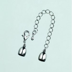 Embout ø 6 mm - 15 pcs - onyx avec chaîne Embout ø 6 mm - 15 pcs - onyx avec chaîne