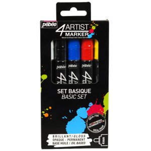 Marqueur à base d'huile - Pébéo 4Artist - Set de marqueurs 5x4mm standard Marqueur à base d'huile - Pébéo 4Artist - Set de marqueurs 5x4mm standard