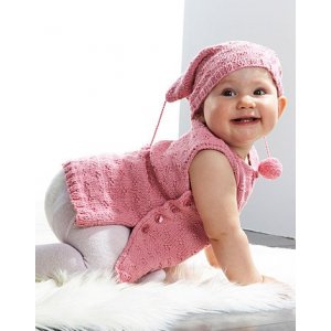 Patron tricot - Robe tablier et bonnet tricotés texturés Patron tricot - Robe tablier et bonnet tricotés texturés