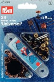 Rivets en laiton cuivre antique/oxyde noir 9 mm 24 pcs Rivets en laiton cuivre antique/oxyde noir 9 mm 24 pcs