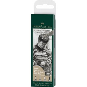 Set de stylos à dessin - Faber-Castell - Pitt Artist - Couleur 273 - 4 stylos Set de stylos à dessin - Faber-Castell - Pitt Artist - Couleur 273 - 4 stylos