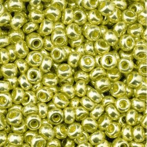 Perles de rocaille métallisées dorées Perles de rocaille métallisées dorées