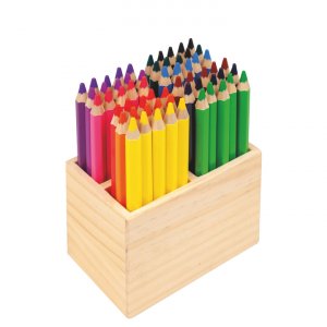 Crayons de couleur épais 17 cm Ø 1 cm FSC 100 % - 60 pièces, 12 couleurs Crayons de couleur épais 17 cm Ø 1 cm FSC 100 % - 60 pièces, 12 couleurs