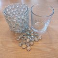 Image client Boules de verre scintillantes 18 - 20 mm - transparentes 100 g / 20 pcs.