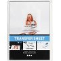 Feuille de transfert - transparente - pour textiles lgers - 5 feuilles
