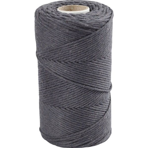 Fil macram - gris - 2 mm - 198 m
