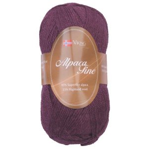 Fil Viking Alpaca Fine 50g - Violet foncé (670) Fil Viking Alpaca Fine 50g - Violet foncé (670)