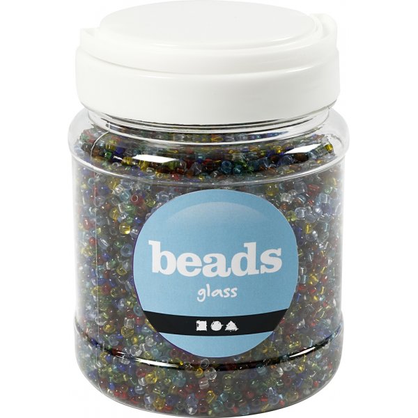 Perles Rocaille - Transparent brillant - 1000 g