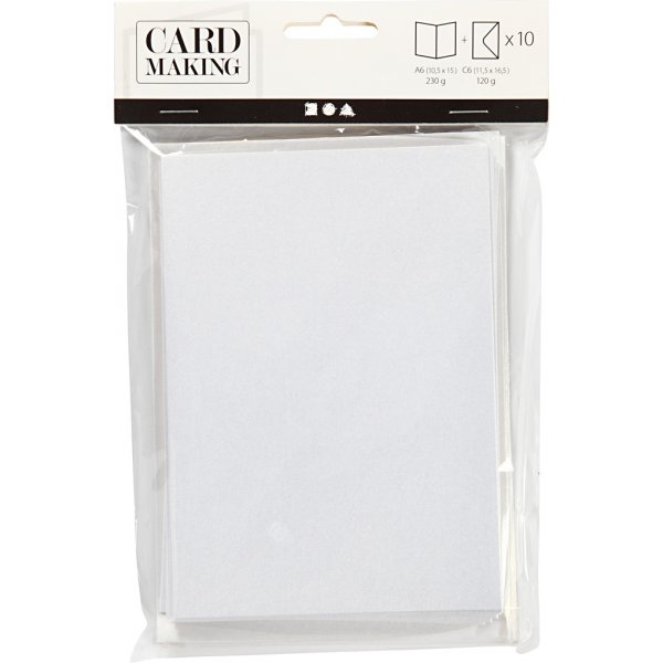 Cartes en nacre - crme - 10 sets