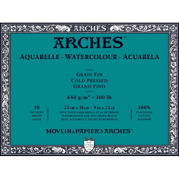 Bloc aquarelle Arches presss  froid 640g