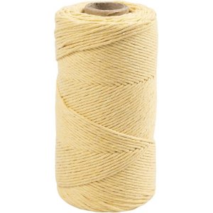 Fil macramé, jaune clair, 198 cm Fil macramé, jaune clair, 198 cm