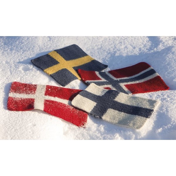 Patron tricot - Coussin de sige avec drapeau