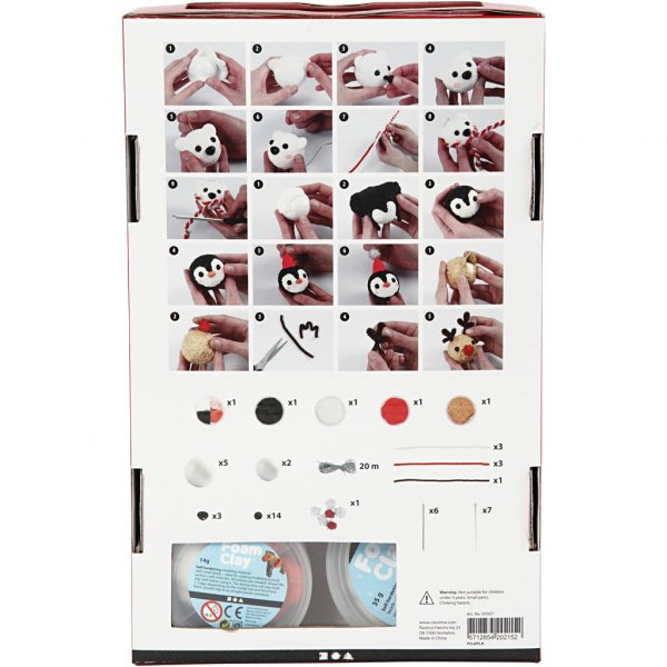 Kit de bricolage - Boules de décoration - Animaux polaires Kit de bricolage - Boules de décoration - Animaux polaires