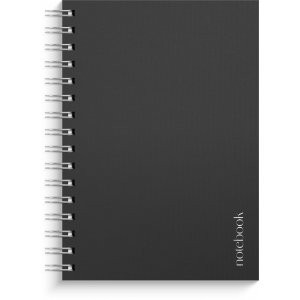 Cahier vierge A5 noir sans lignes, reliure spirale Cahier vierge A5 noir sans lignes, reliure spirale