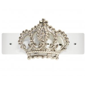Ceinture femme en cuir de veau verni - Blanc - 85 cm
