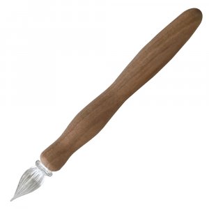 Stylo en verre ZIG, corps en bois, taille moyenne Stylo en verre ZIG, corps en bois, taille moyenne